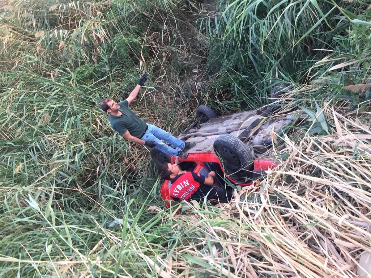 Aydın’da otomobil devrildi: 1 yaralı