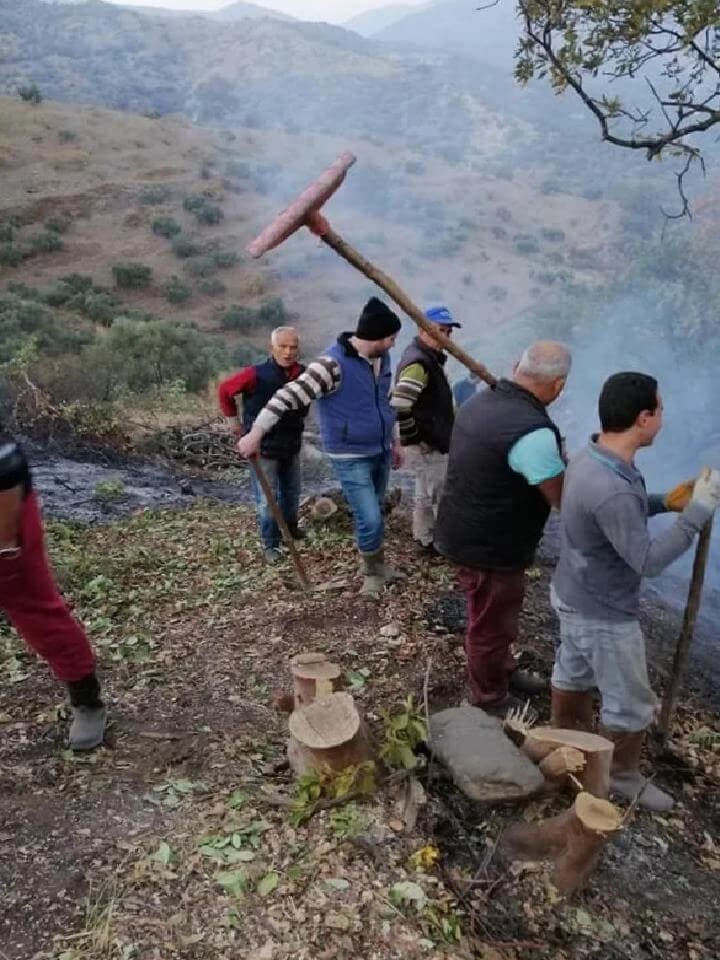 Dumanı gören dağa koştu, yangın kısa sürede söndürüldü