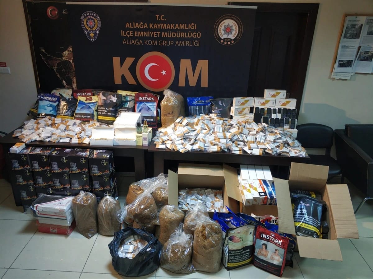 İzmir’de kaçak tütün operasyonu
