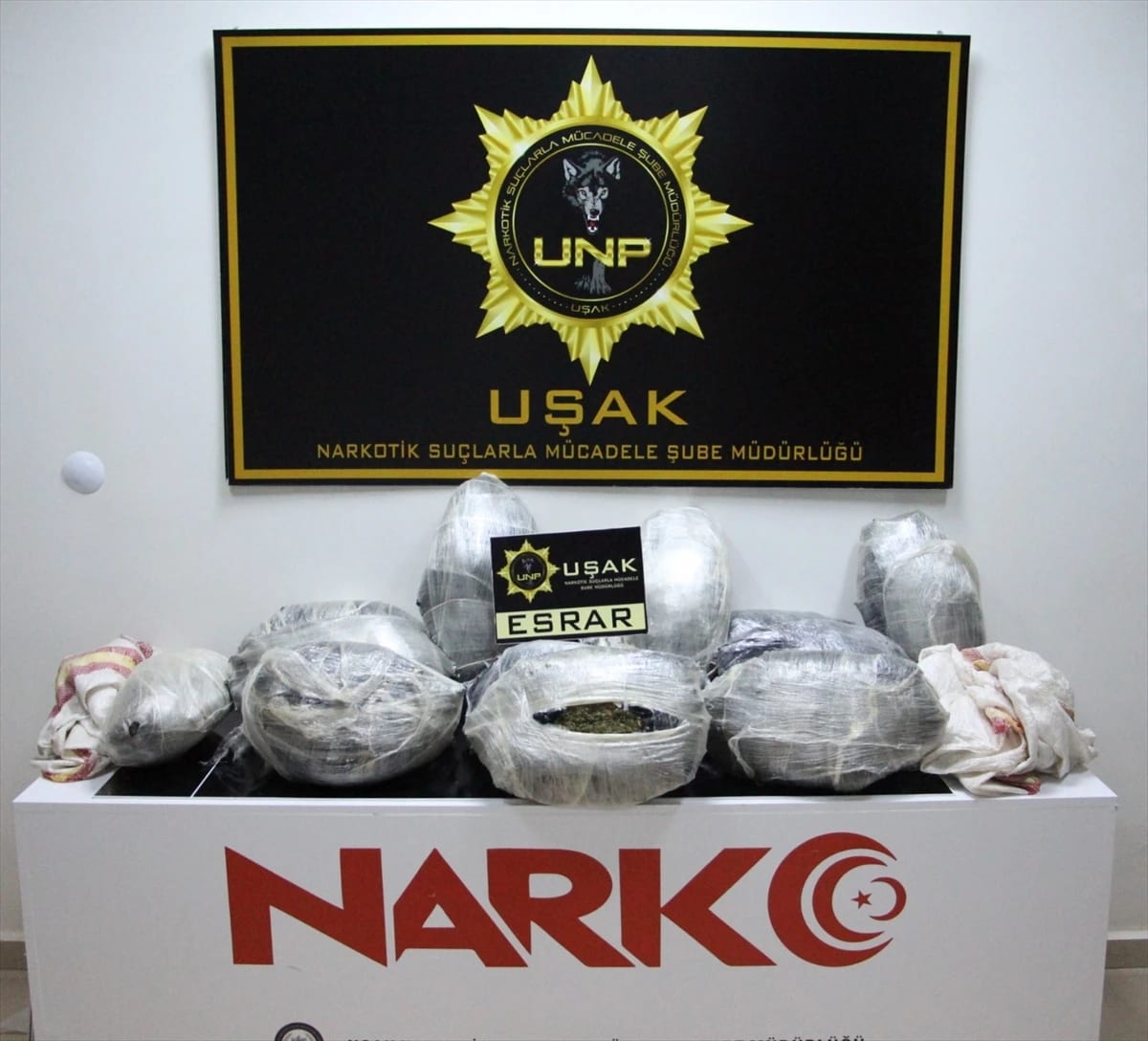 Uşak’ta 40,5 kilogram esrar ele geçirildi