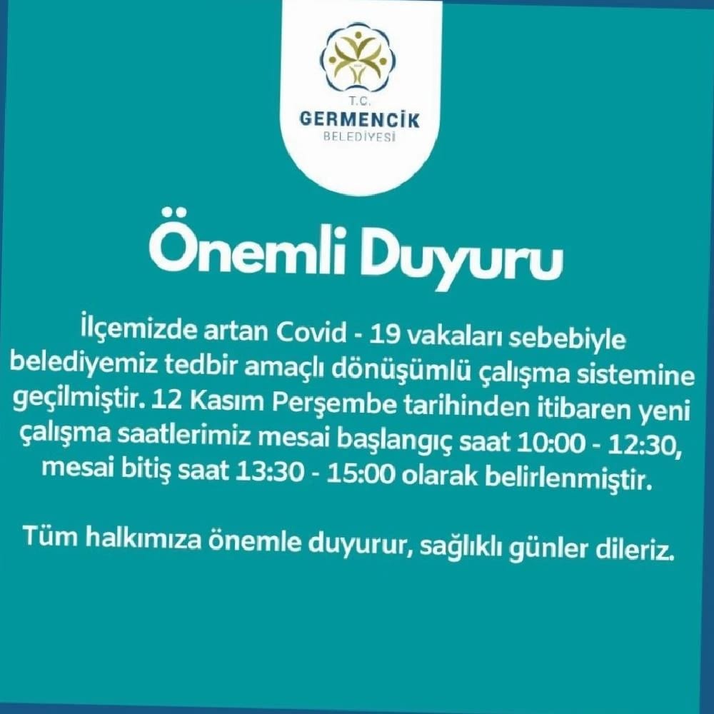 Germencik Belediyesi dönüşümlü çalışma sistemine geçti