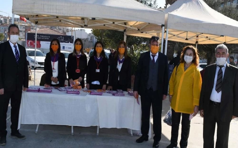 Kuşadası kadına yönelik şiddete karşı “tek vücut” oldu