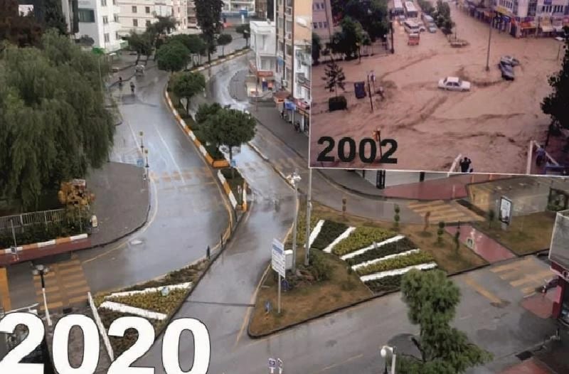 Kuşadası sağanak yağmura teslim olmadı