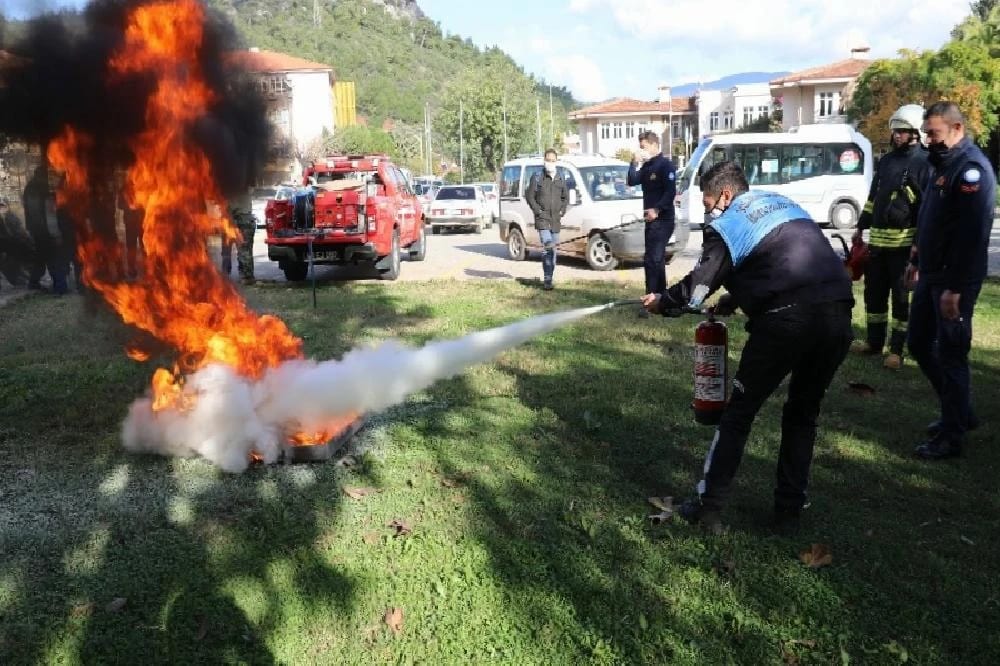 Marmaris Belediyesi’nde yangın tatbikatı