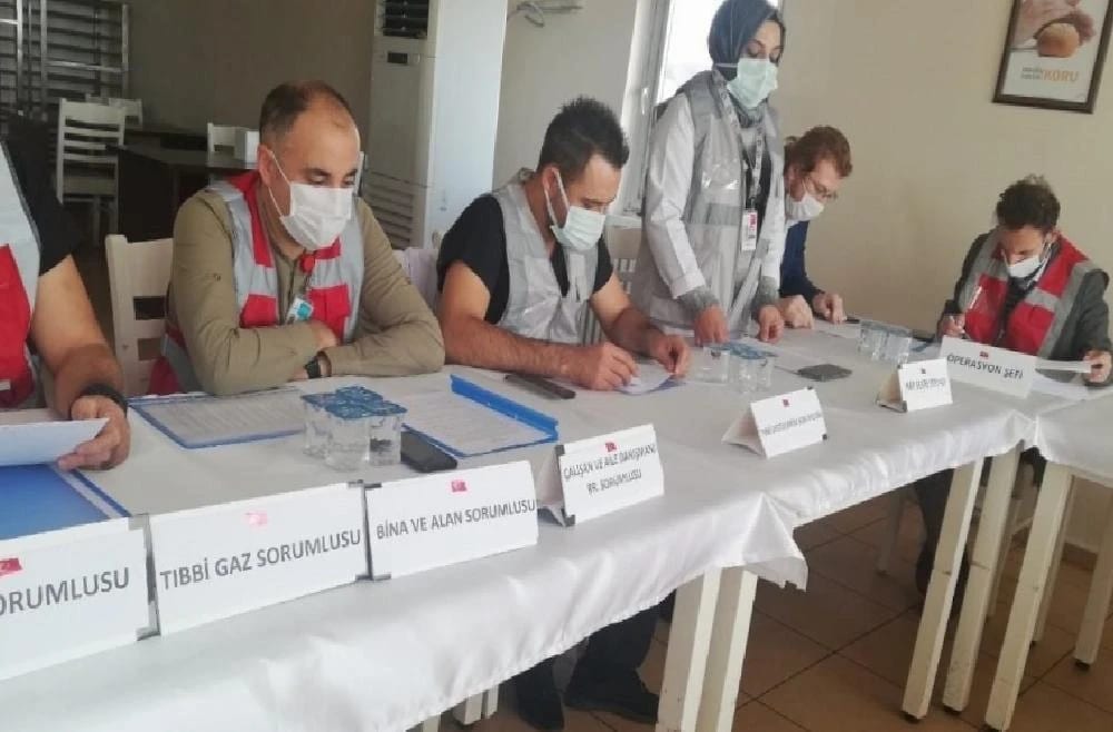 Korona virüs nedeniyle tatbikat masa başı olarak gerçekleştirildi