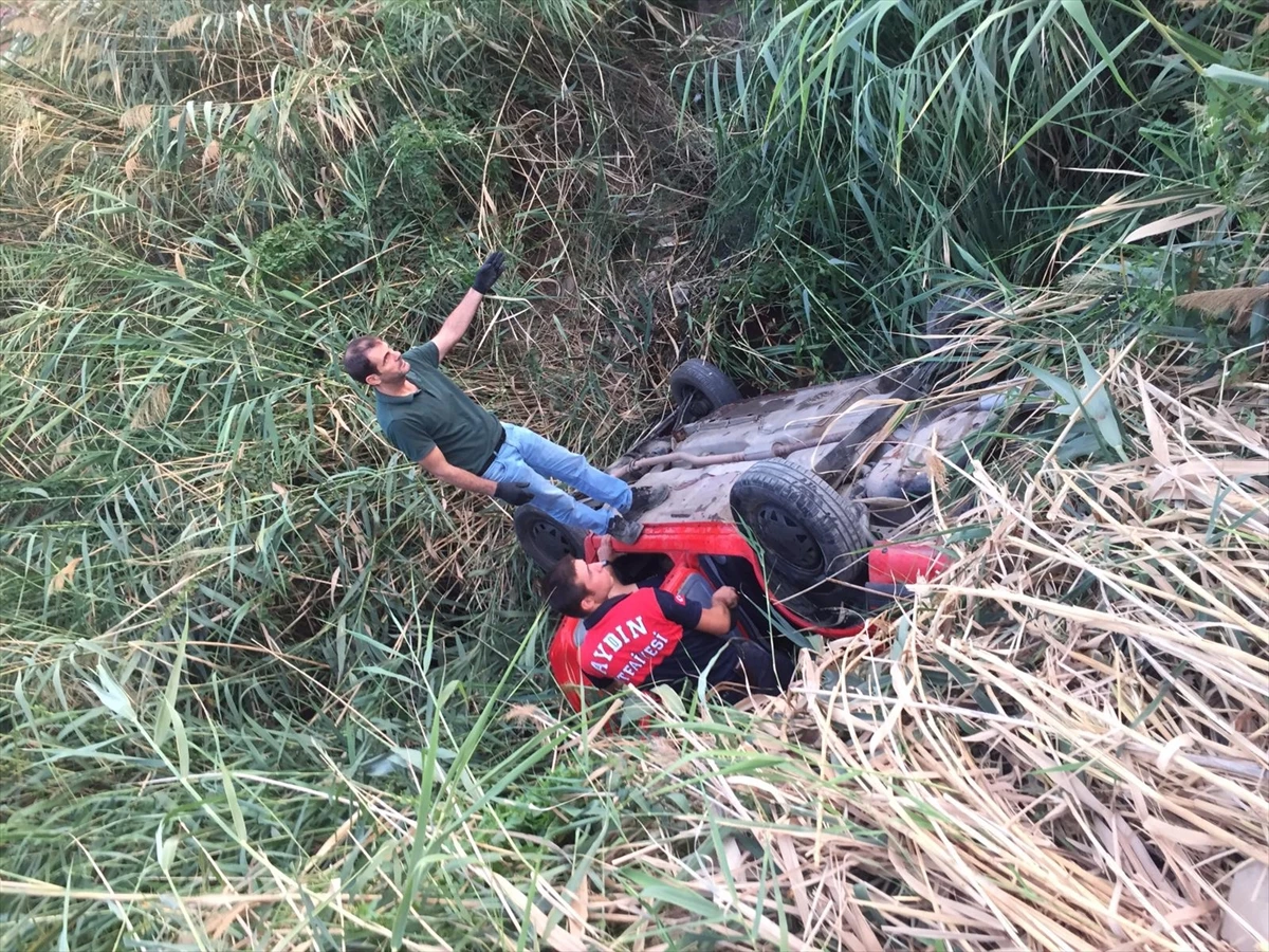 Aydın’da otomobil devrildi: 1 yaralı
