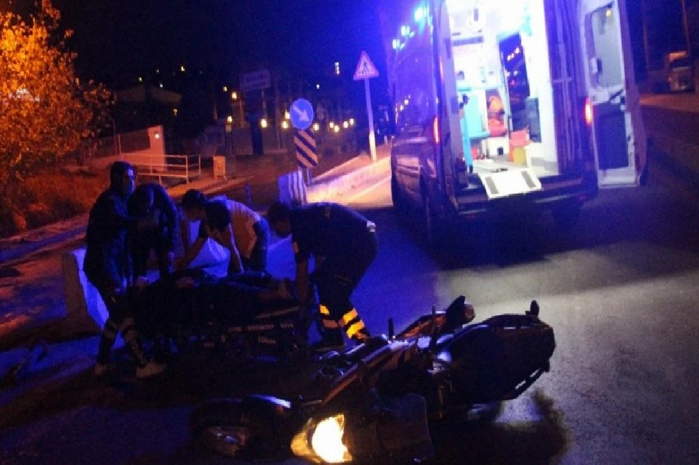 Alkollü sürücü motosiklete arkadan çarptı: 1 yaralı