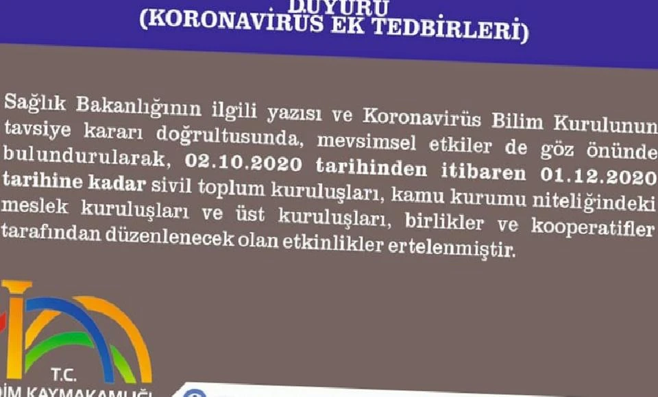 Didim’de tüm etkinlikler ertelendi