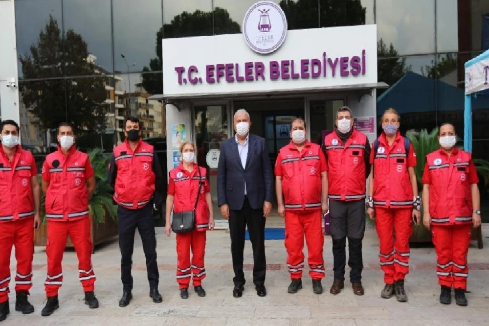 Efeler Belediyesi Arama Kurtarma Ekibi İzmir’e sevk edildi