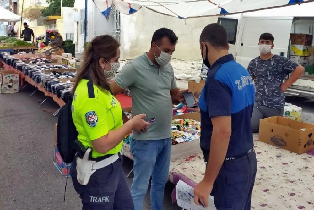 Söke’de pazaryerlerinde HES kodu uygulaması başladı.