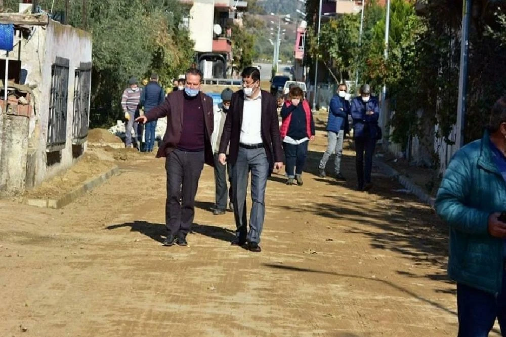 Nazilli Yeşil Mahalle’de yol çalışmaları devam ediyor