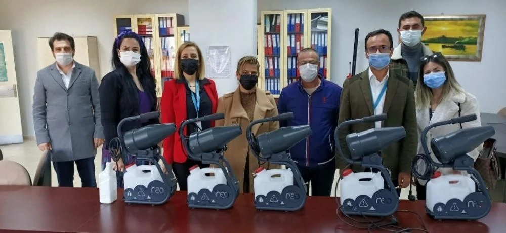 Söke Ak Parti’den, Devlet Hastanesi’ne dezenfektan makinesi