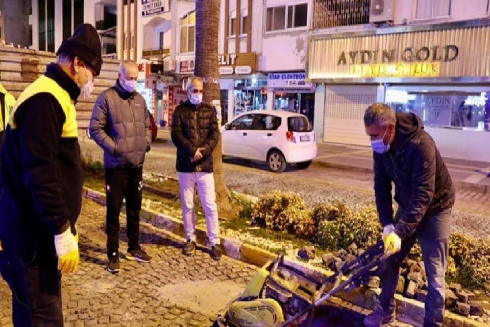 Başkan Atabay’dan gece mesaisi