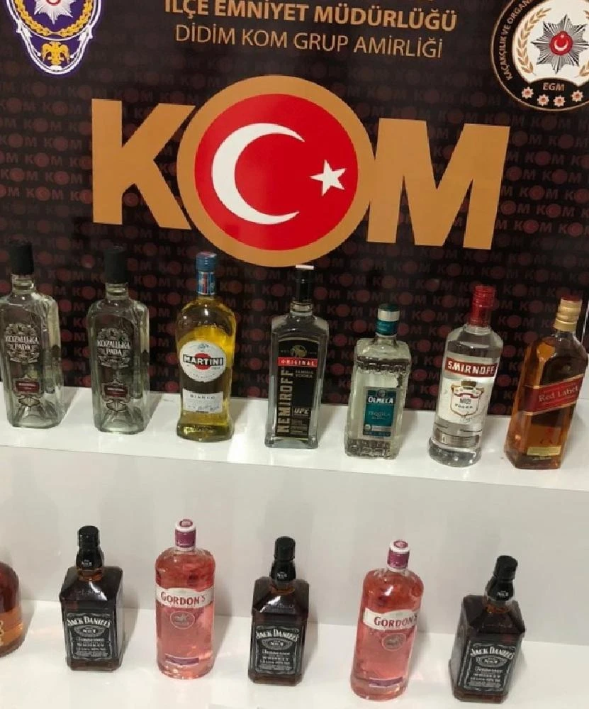 Didim’de kaçak içki operasyonu