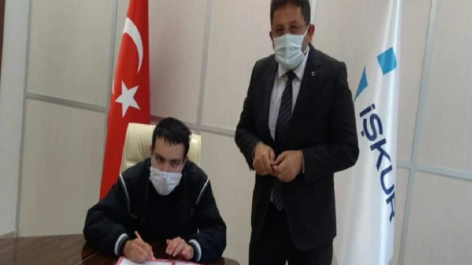 Görme engelli Erçetin İŞKUR desteği ile kendi işinin sahibi olacak
