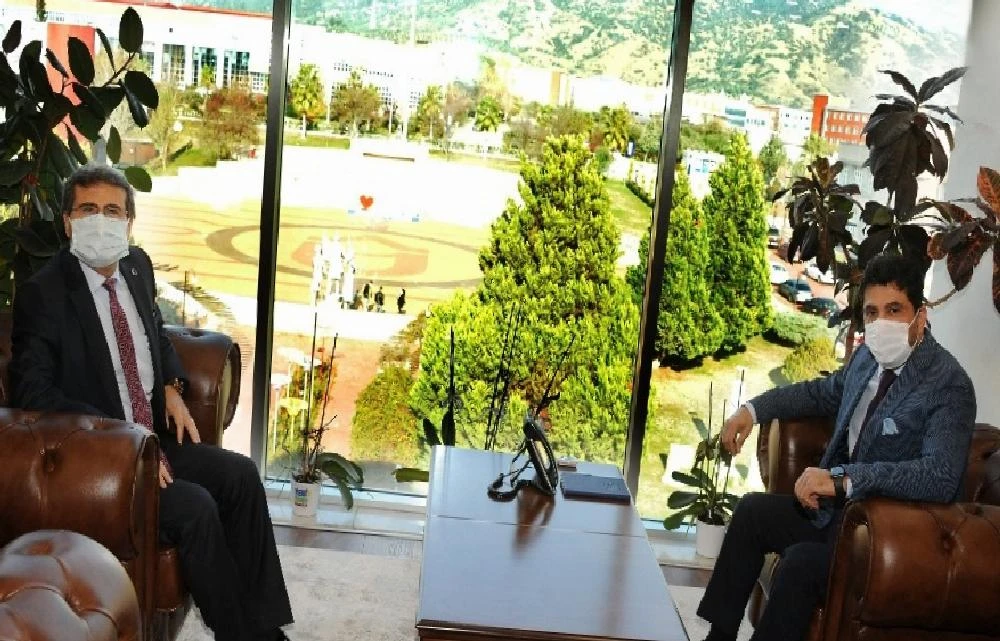HSK Başmüfettişi Mustafa Güntin Rektör Aldemir’i ziyaret etti