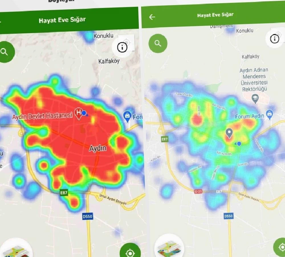 Risk haritası, görenleri hem şaşırttı hem sevindirdi