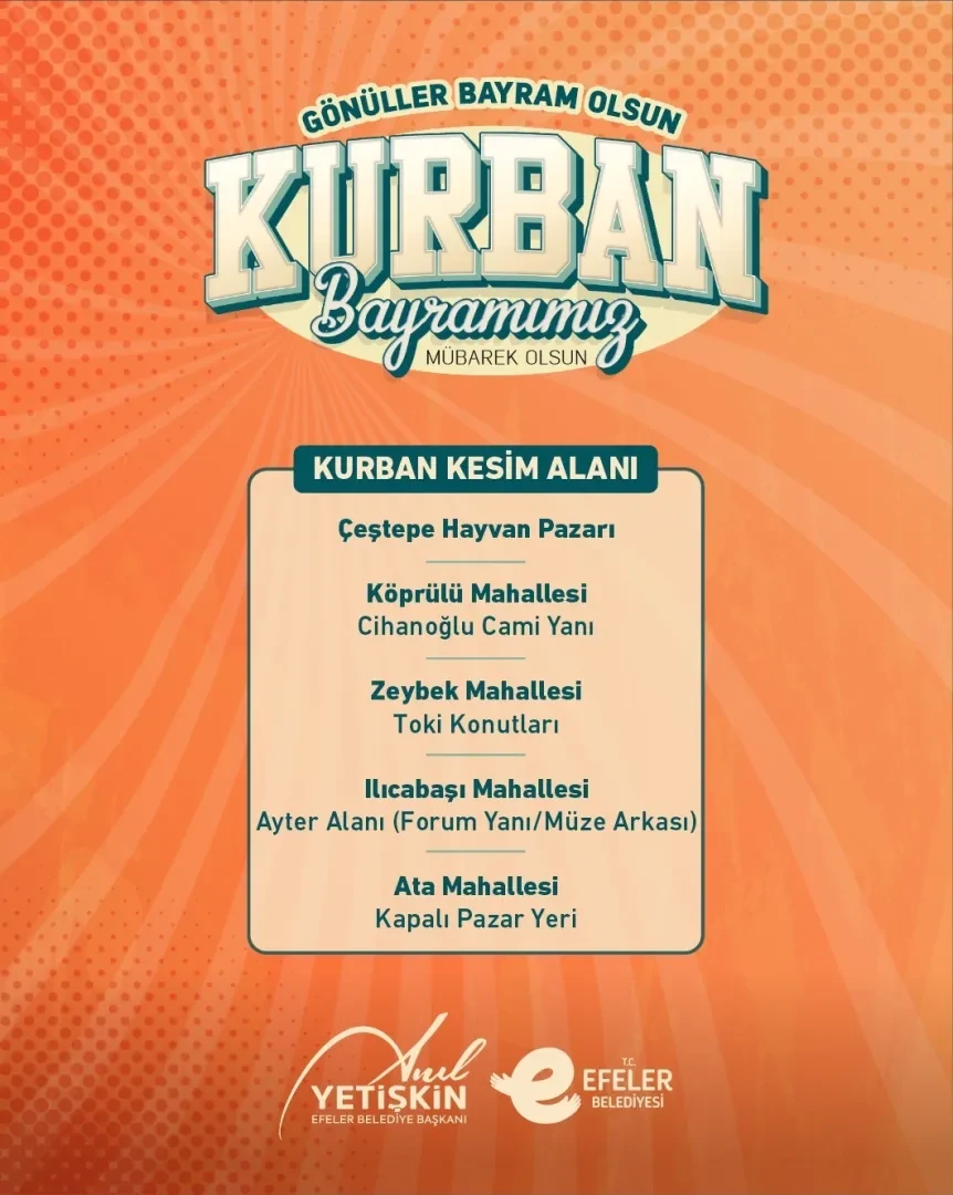 Efeler Belediyesi’nden Kurban Bayramı Öncesi İki Önemli Hizmet