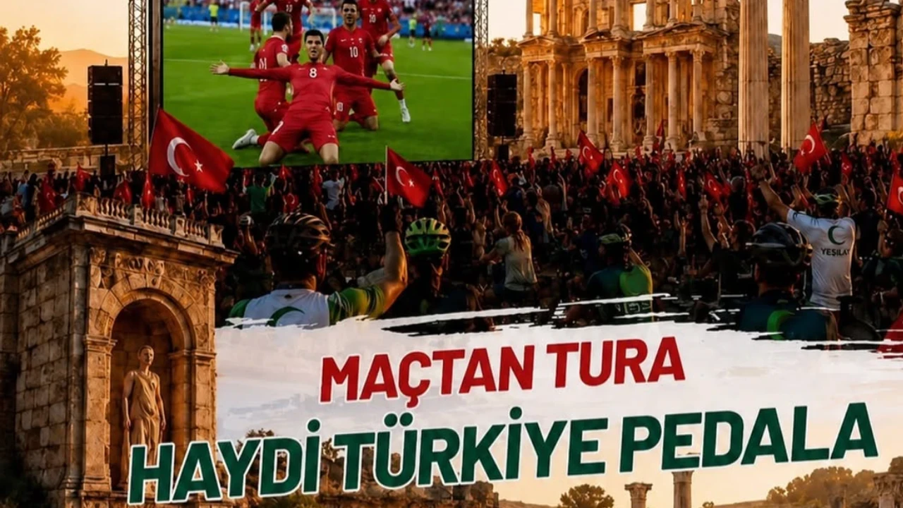 Aydın’da Bisiklet Turu Öncesi Milli Maç Dev Ekranda İzlenecek