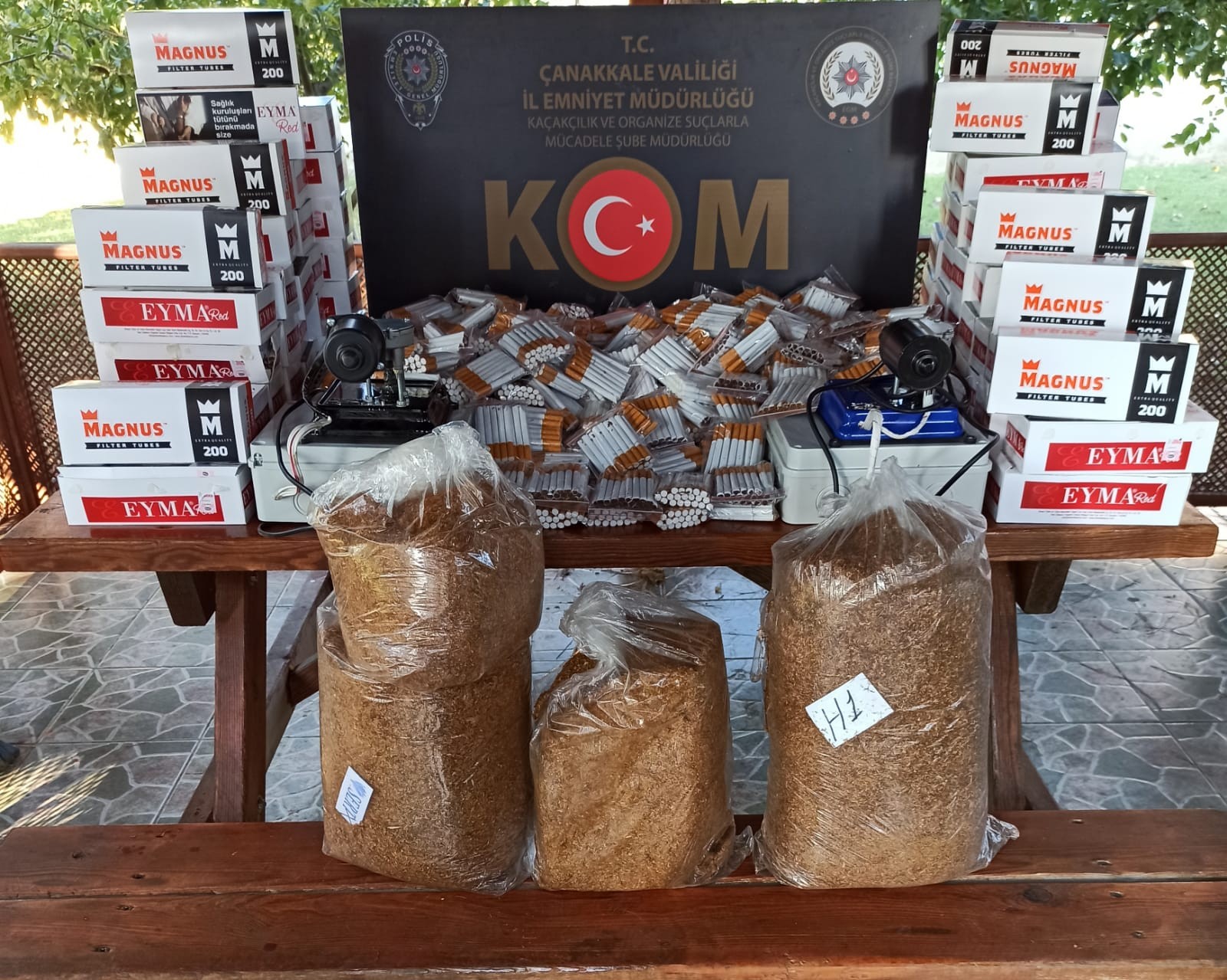 BAYRAMİÇ'TE KAÇAK TÜTÜN OPERASYONU