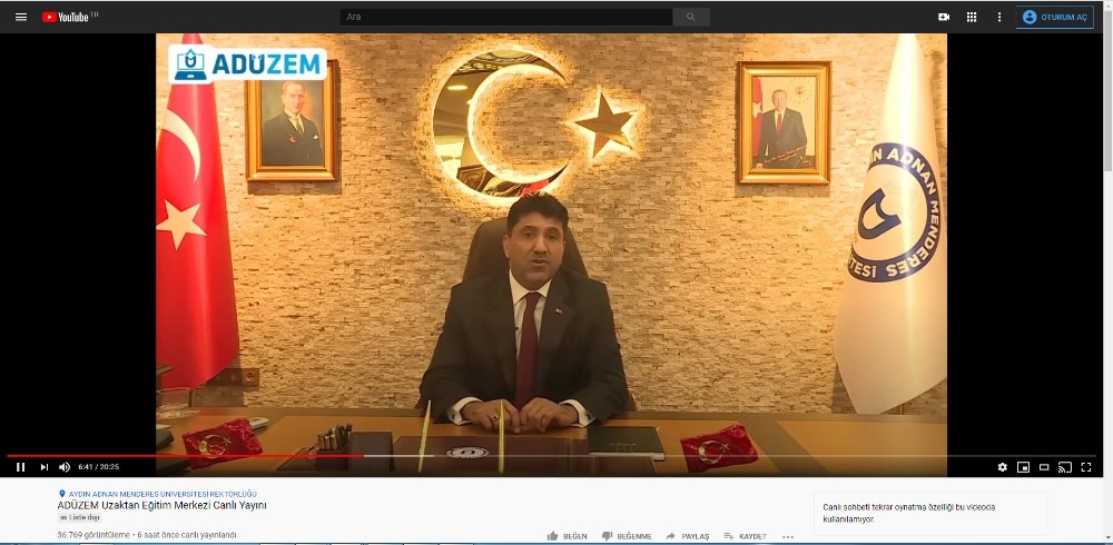 adu rektoru aldemir 2020 2021 akademik yili ilk dersini gerceklestirdi 1 dFdOzV3i ADÜ Rektörü Aldemir 2020-2021 Akademik Yılı ilk dersini gerçekleştirdi