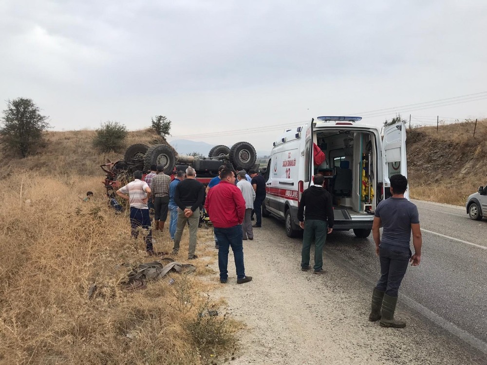 arazoz takla atti 3 yarali 4 Arazöz takla attı: 3 yaralı