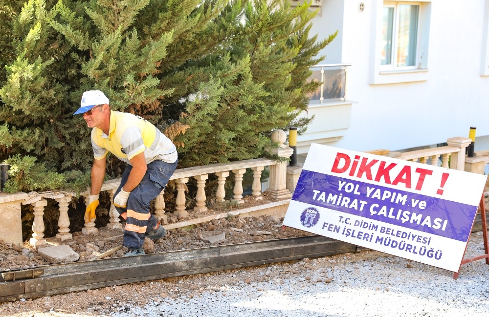 didim belediyesi yol yapim calismalarina devam ediyor 3 8jllEFE6 Didim Belediyesi yol yapım çalışmalarına devam ediyor