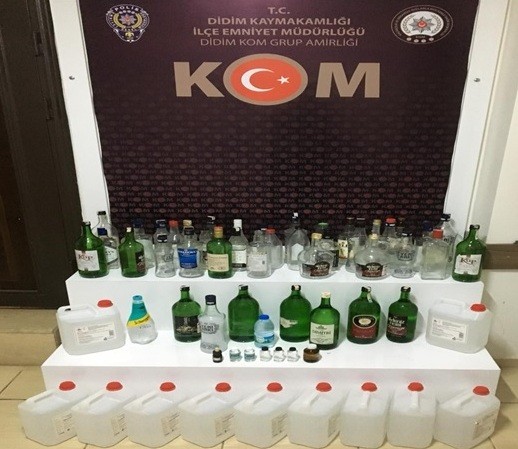 didimde sahte icki operasyonu 0 Didim’de sahte içki operasyonu