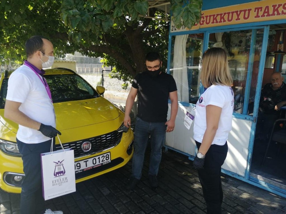 efeler belediyesinden taksici esnafina korona virus destegi 2 Efeler Belediyesi’nden taksici esnafına korona virüs desteği