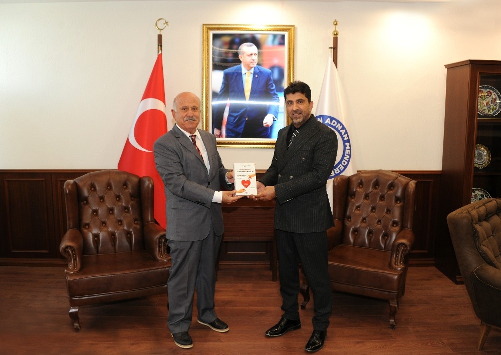 emekli bassavci necdet bayraktaroglu rektor aldemiri ziyaret etti 1 Emekli Başsavcı Necdet Bayraktaroğlu Rektör Aldemir’i ziyaret etti