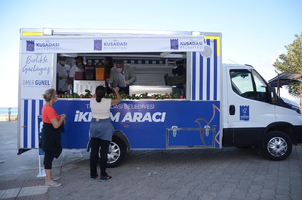 kusadasi belediyesinden mobil ikram hizmeti 3 1S4f2LMp Kuşadası Belediyesi’nden “mobil ikram" hizmeti