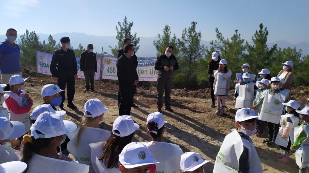 kusadasinda 150 kizilcam fidani toprakla bulustu 1 3HevE1Xc Kuşadası’nda 150 kızılçam fidanı toprakla buluştu