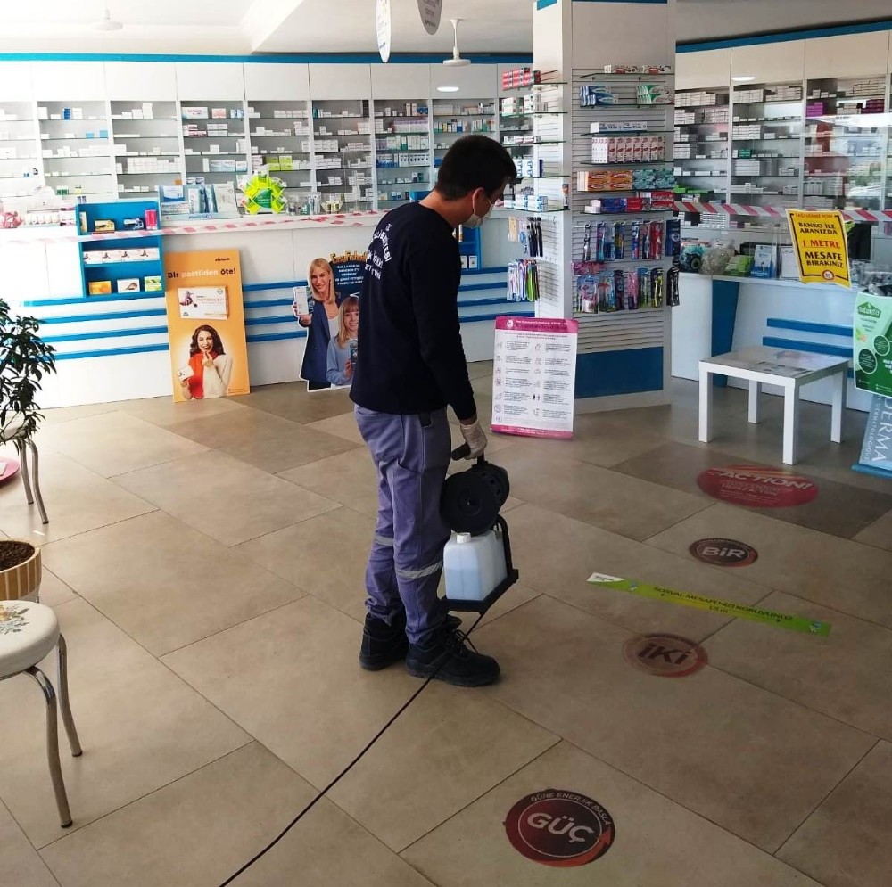 nazilli belediyesi eczaneleri dezenfekte etti 1 khd7Wlhb Nazilli Belediyesi eczaneleri dezenfekte etti