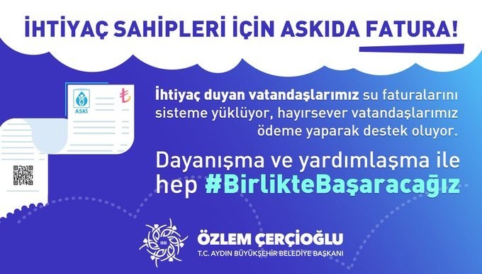 aydin buyuksehir belediyesi askida su faturasi kampanyasini yeniden baslatiyor 1 hGlmPj6i Aydın Büyükşehir Belediyesi, askıda su faturası kampanyasını yeniden başlatıyor