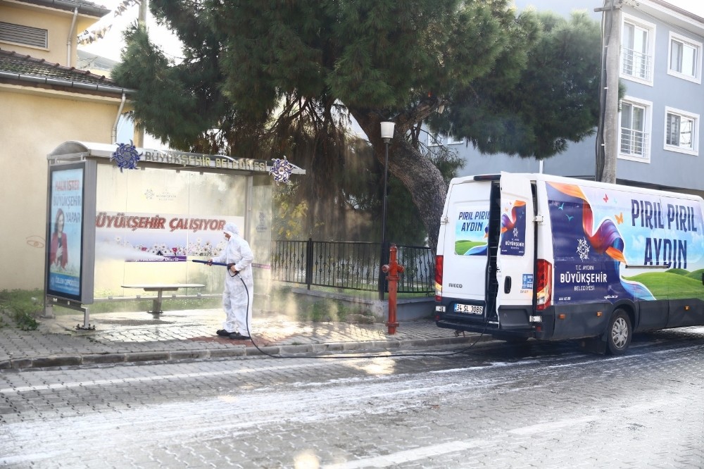 buyuksehir bagarasini dezenfekte etti 1 Büyükşehir, Bağarası’nı dezenfekte etti