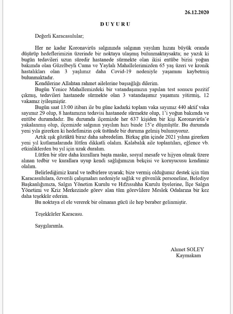 korona virus karacasuda 3 can daha aldi 2 TL11JXla Korona virüs Karacasu’da 3 can daha aldı
